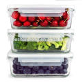 new style food container glass with locking lids